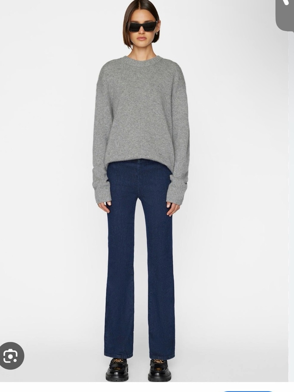 Frame Denim JetSet Flare Jeans - Navy Blue